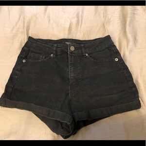 High Waisted Black Shorts